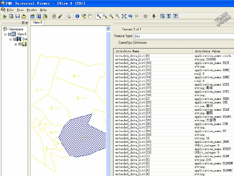 南方cass土地调查图斑属性完美转shp适用于其他cad扩展属性转shp