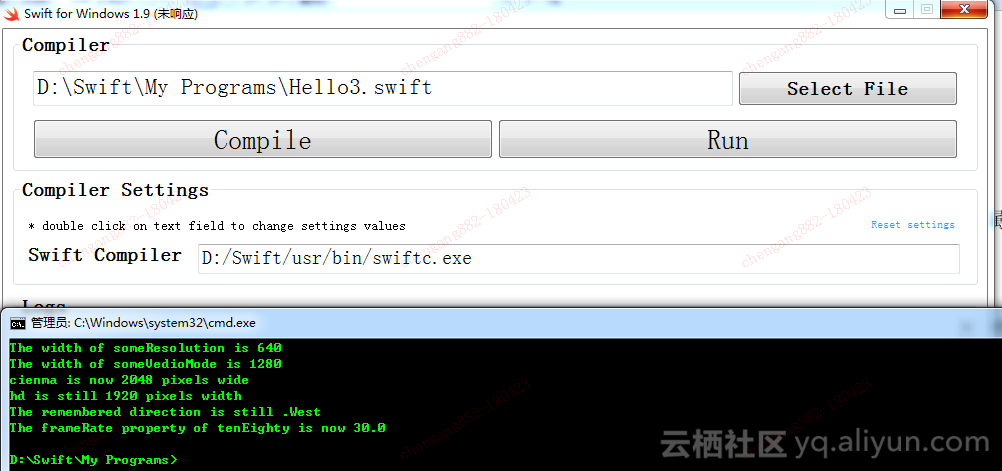 在windows上操练swift语言 类和结构体 阿里云开发者社区