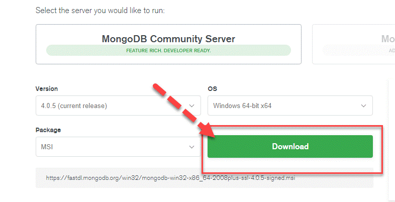 Windows系统安装MongoDB