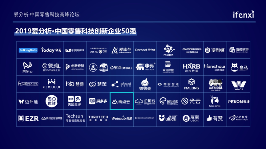 喜讯 | 奇点云荣登“2019爱分析·中国零售科技创新企业50强”榜单