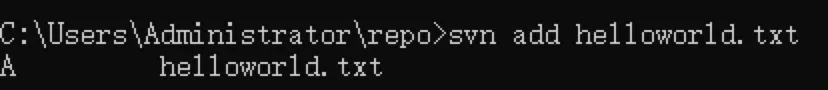 svn add helloworld.txt