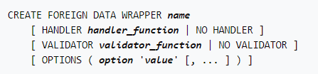 CREATE_FOREIGN_DATA_WRAPPER