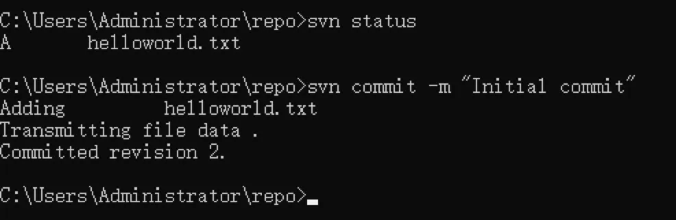 svn commit