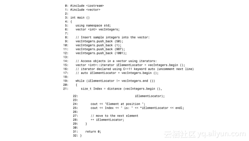 21天学通c 第7版 17 2 典型的vector操作 阿里云开发者社区