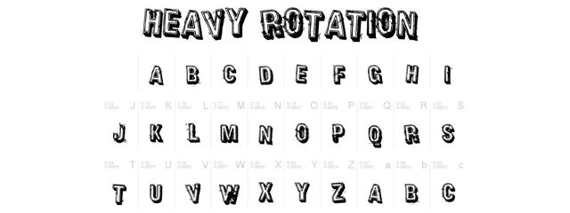 Heavy Rotation - Chunky & 3d Free Font