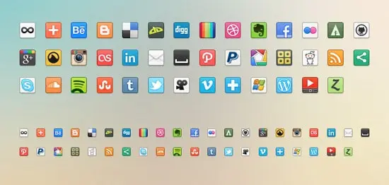 41 Social Media Icons (PNG)