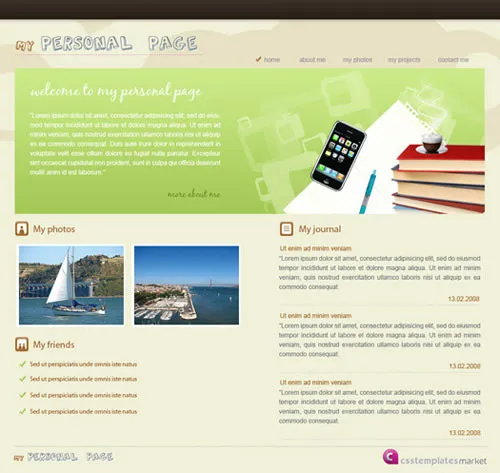 my personal page 60 High Quality Free Web Templates and Layouts