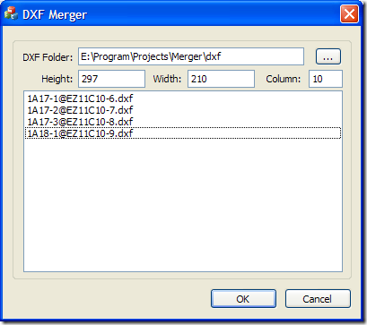 Merge DXF file