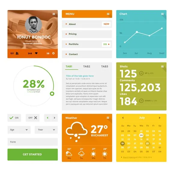 20 Fresh Flat UI Designs Free to Download