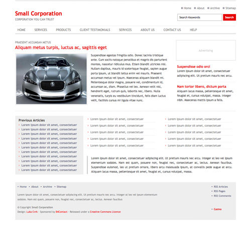 small corporation 60 High Quality Free Web Templates and Layouts