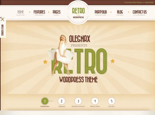 retro wordpress themes