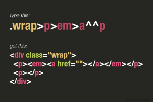 分享7个超实用的Emmet（zen coding）HTML代码使用技巧
