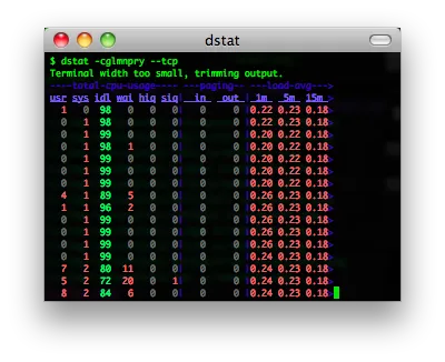 dstat screenshot