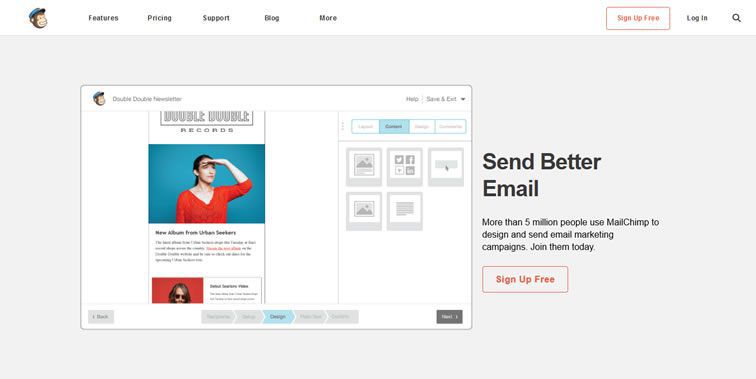 MailChimp homepage clean modern responsive web inspiration