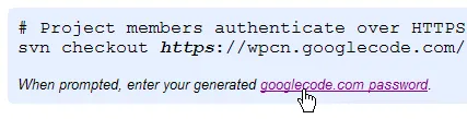 google-code-generate-password