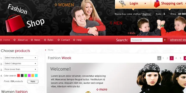 Fashion Shop - Web template
