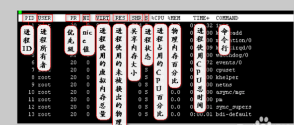 linux中top命令