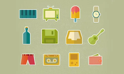 Flat Icons and Web Elements for UI Design-20