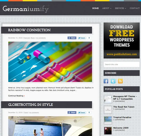 germaniumify 21 Free Premium Wordpress Themes to Impress