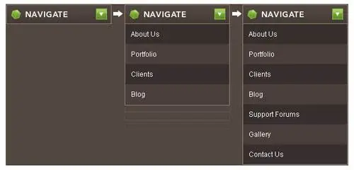 Animated Drop Down Menu with jQuery