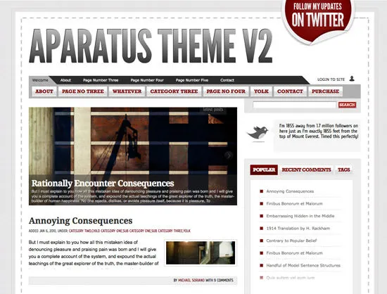 aparatus 21 Free Premium Wordpress Themes to Impress