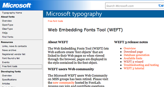 Microsoft WEFT