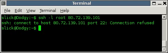 SSH connection refused.