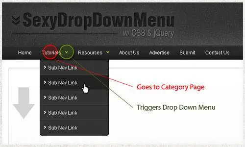 Sexy Drop Down Menu w jQuery