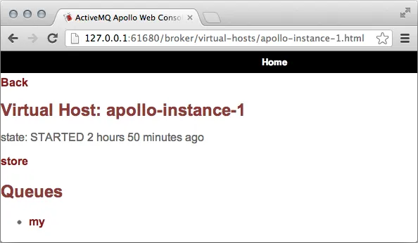 Admin console of the Apollo Broker