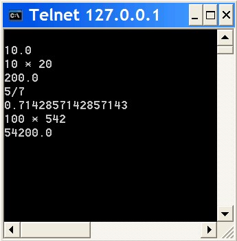 使用 Telnet 工具测试计算器服务
