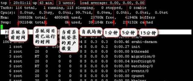 linux中top命令