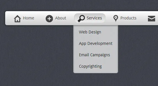 Stunning Menu in CSS3