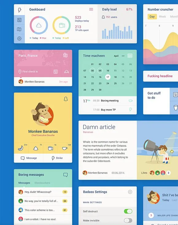 20 Fresh Flat UI Designs Free to Download