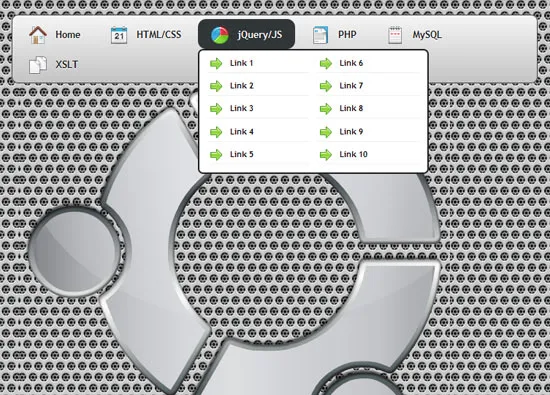 Creating a Multilevel CSS3 Metal Navigation with icons