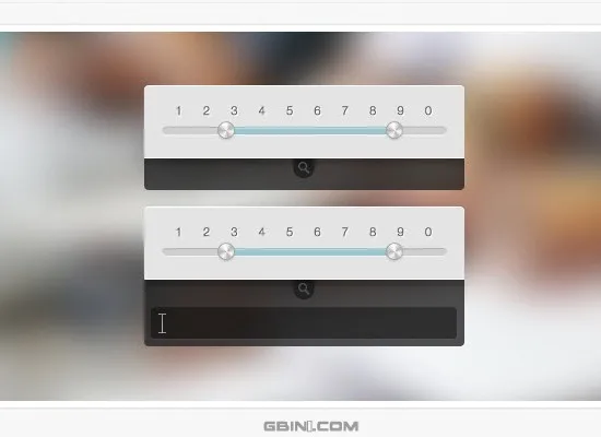 Metallic Slider and Dropdown PSD