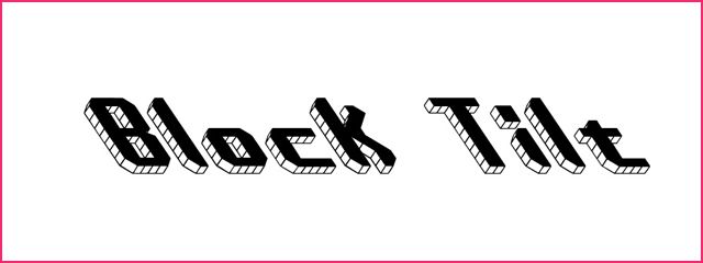 Block Tilt Font - Chunky & 3d Free Font