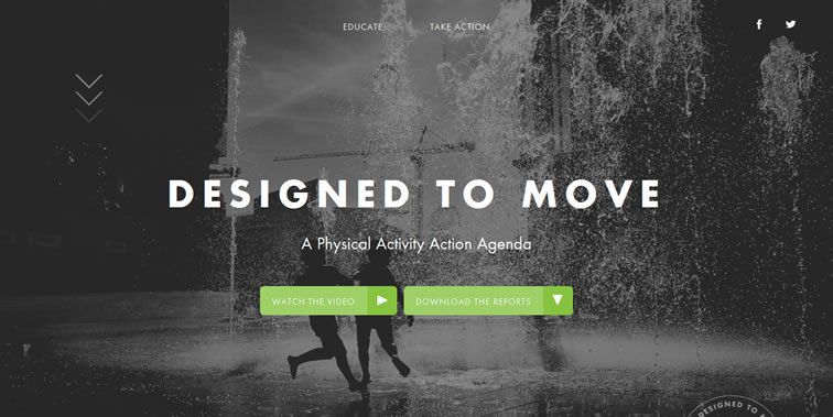 Designed To Move homepage clean modern responsive web inspiration