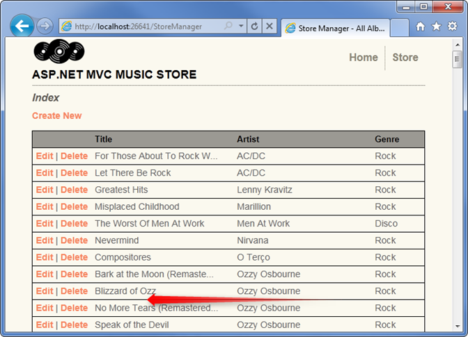 ASP.NET MVC Music Store教程（5)：编辑表单和模板 - firechun - firechun的博客