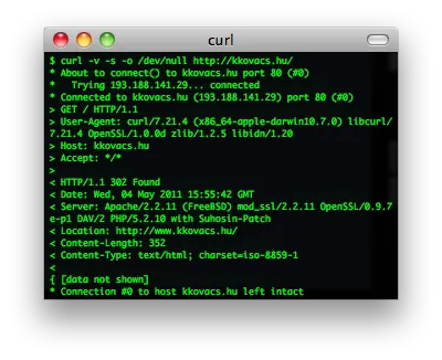 curl screenshot