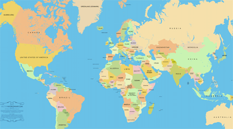 Accurate Vector World Map