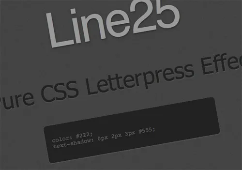 Letterpress Effect With CSS Text-Shadow