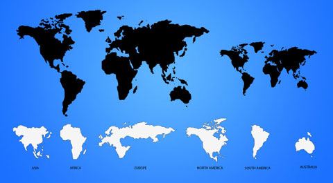 World Map And Continents