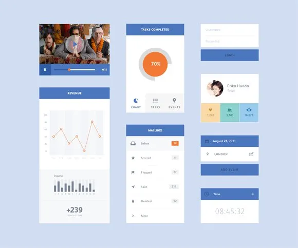 20 Fresh Flat UI Designs Free to Download