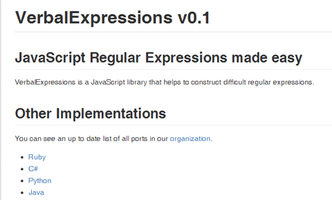 verbalexpressions VerbalExpressions