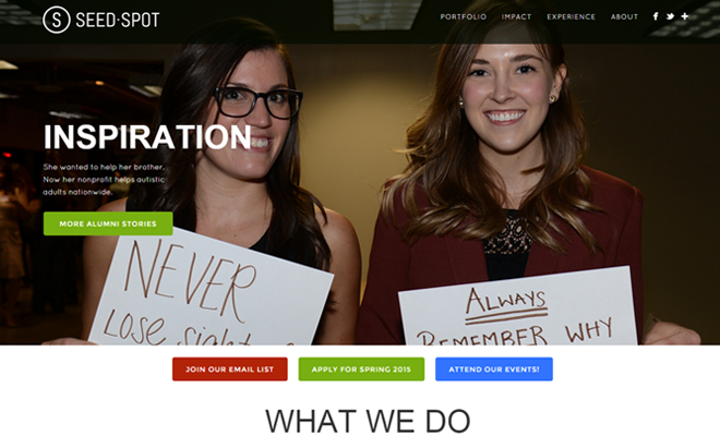 seed spot 2014 conference website homepage