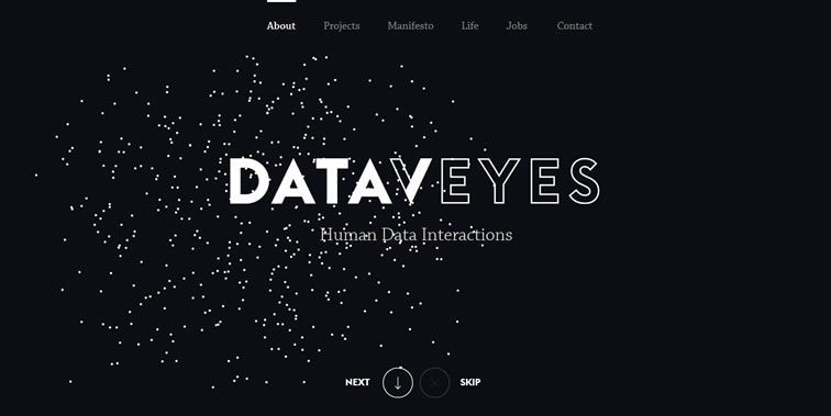 Dataveyes homepage clean modern responsive web inspiration