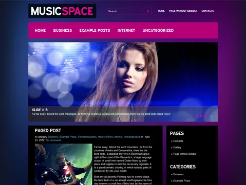 free wordpress themes for bands 2013