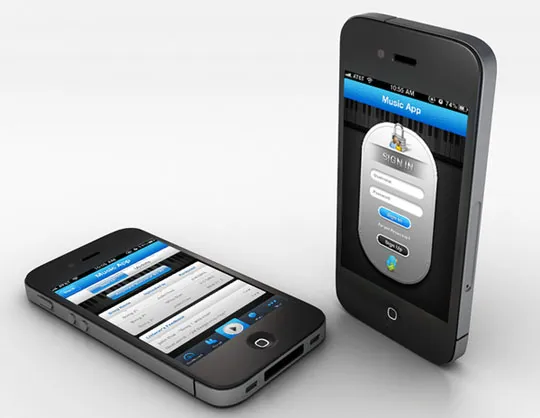 iphone app user interface