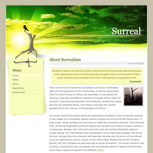 surreal 60 High Quality Free Web Templates and Layouts