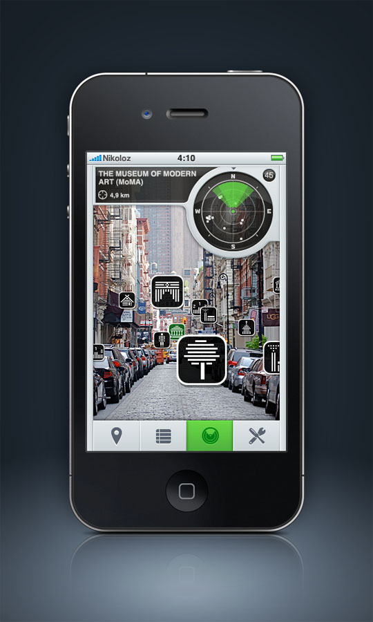 iphone app user interface